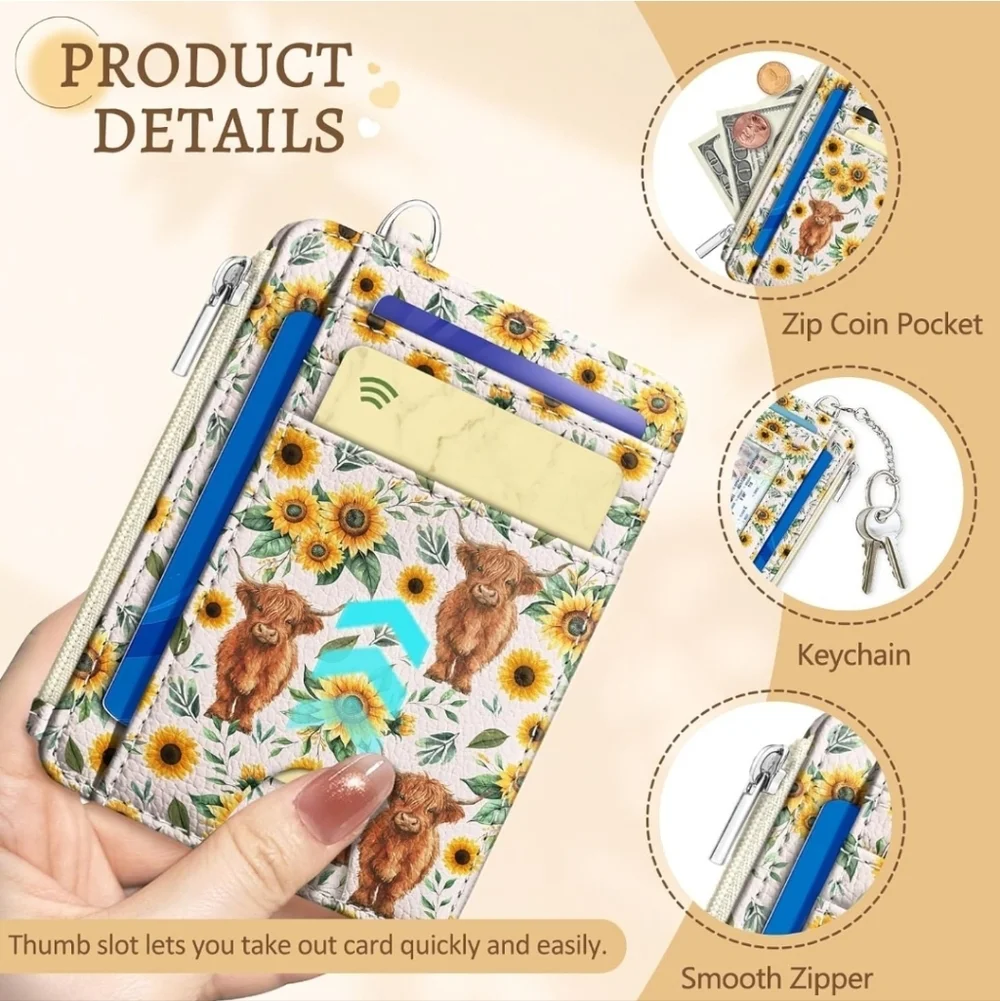Floral Card Organizer with Sunflower Design
